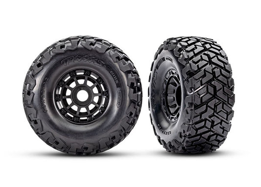 Traxxas 10272 T&W Blk Whl Maxx Sc Tires (L&R)