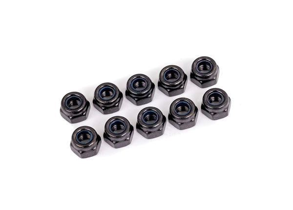 Traxxas 1748 Nuts 4Mm Nylon Locking Blk