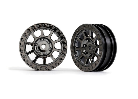 Traxxas 2481A Wheel 2.2 Blk Chrm Beadlock F