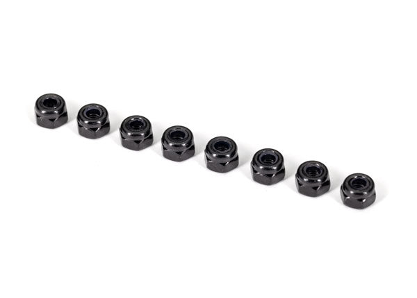 Traxxas 2745X Nuts 3Mm Nylon Locking Black