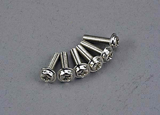 Traxxas 3186 Screws Washerhead 3X12Mm (6)