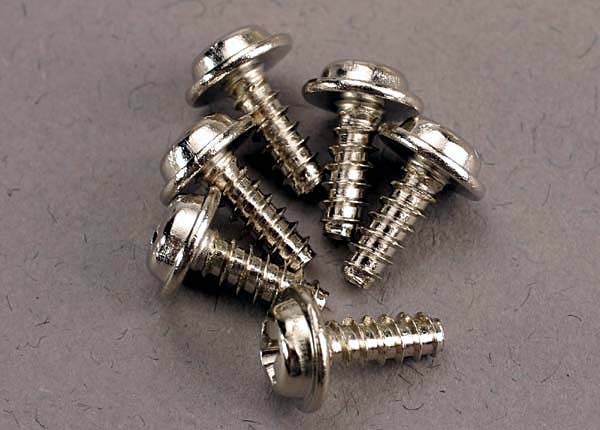 Traxxas 3290 Screws Washerhead 3X8Mm St (6)