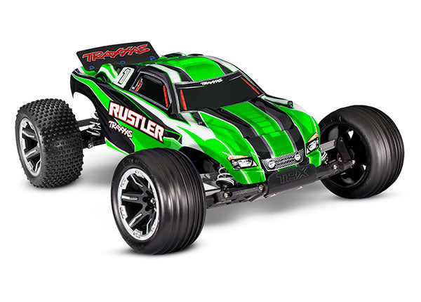 Traxxas 37054-8-Grn Rustler 1/10 Stadium Truck