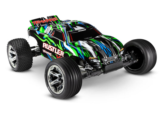 Traxxas 37076-74-Grn Rustler Vxl Mag 272R Trans