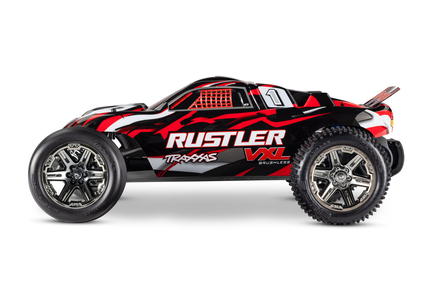 Traxxas 37076-74-Red Rustler Vxl Mag 272R Trans