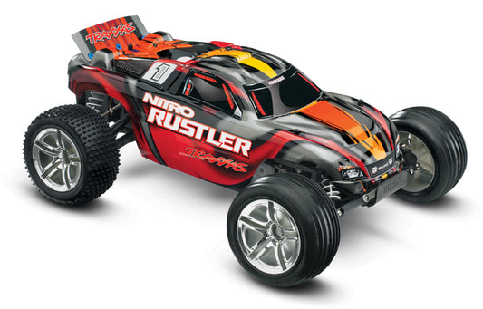 Traxxas 44096-3-Red Nitro Rustler Assb With Tsm