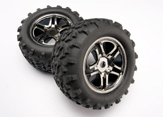 Traxxas 4983A T&W Ss Blk Chrm/Maxx Tire 6.3