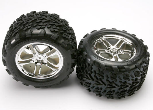 Traxxas 5174 T&W Ss Chrm 3.8 Whl/Talon Tire