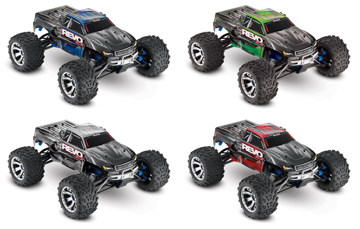 Traxxas 53097-3-Grn Revo 3.3 4Wd Nitro Monster Tru