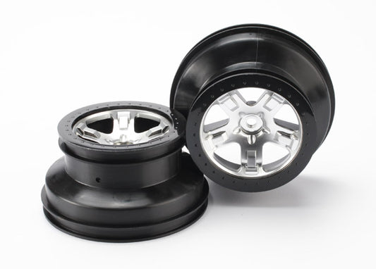 Traxxas 5872X Wheels Sct Stn Chrm Blk 2.2