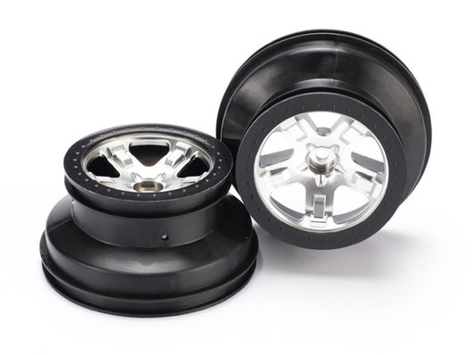 Traxxas 5874X Wheels Sct Stn Chrm Blk 2.2