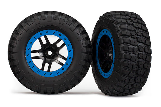 Traxxas 5885A T&W Ss Blk,Blue/Bfg Mt Tires