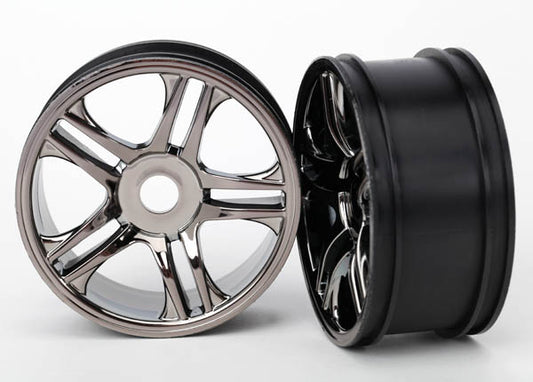 Traxxas 6476 Wheel Ss Blk Chrm Rear