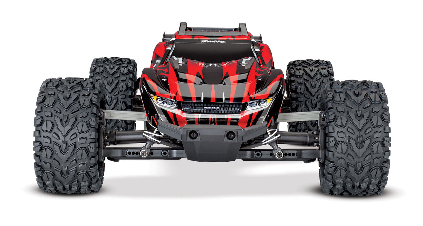 Traxxas 67164-4-Red Rustler 4X4 Bl-2S