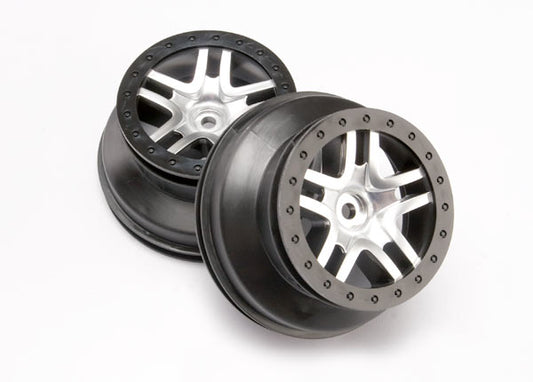 Traxxas 6872 Wheels Sct Ss Stn Blk Bdlk 2.2