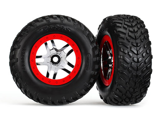 Traxxas 6891 T&W Ss Chrm,Red/Sct Tire Tsm