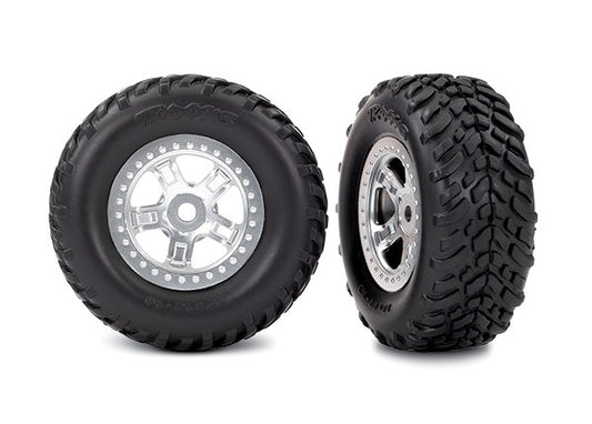 Traxxas 7073 T&W Sct Stn Chrm Whl/Sct Tires