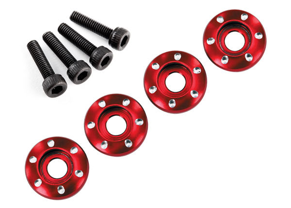 Traxxas 7668R Wheel Nut Washer Aluminum Red