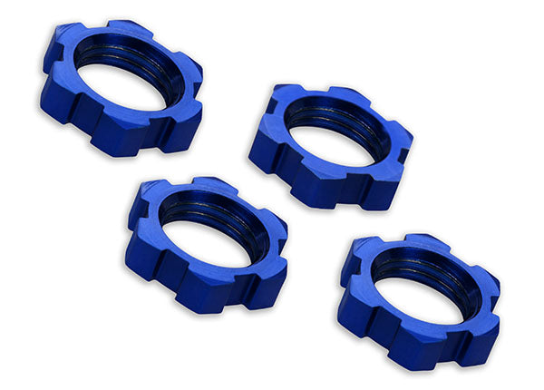 Traxxas 7758 Wheel Nuts 17Mm Serrated Blue