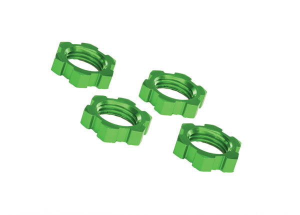 Traxxas 7758G Wheel Nuts 17Mm Serrated Green