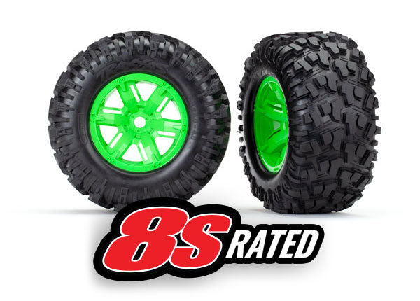 Traxxas 7772G T&W X-Maxx Grn Whl/Maxx Tire