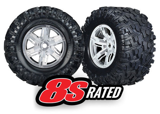 Traxxas 7772R T&W X-Maxx Stn Chrm/Maxx Tire