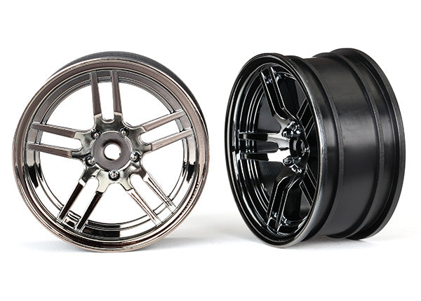 Traxxas 8371 Wheels Ss Blk Chrm 1.9 Frnt