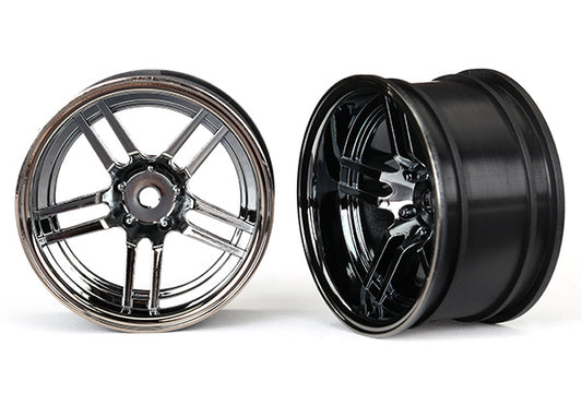 Traxxas 8372 Wheels Ss Blk Chrm 1.9 Rear