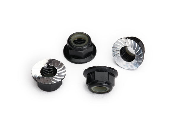 Traxxas 8447A Nuts Flanged Locking Blk 5Mm