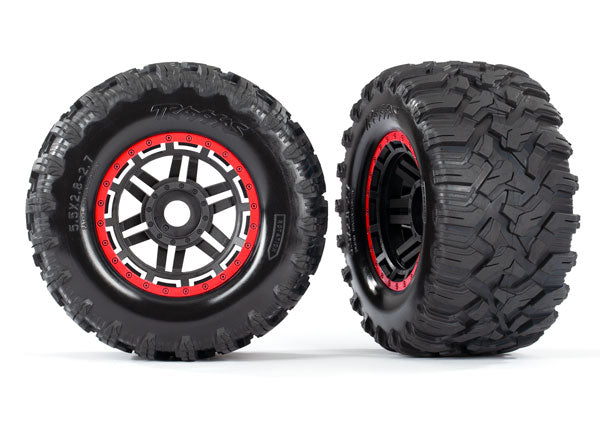 Traxxas 8972R T&W Red Bdlk/ Maxx Mt Tire