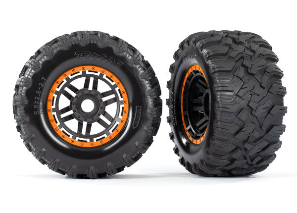 Traxxas 8972T T&W Orange Bdlk/ Maxx Mt Tire