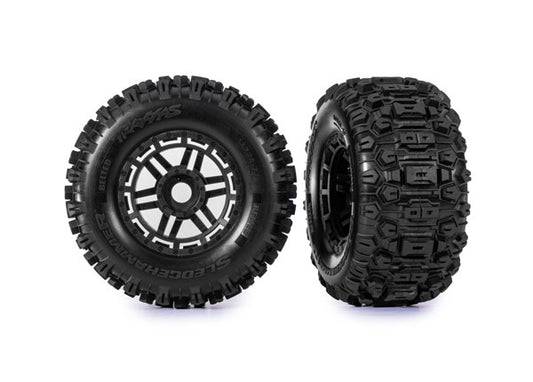 Traxxas 8979 T&W Blk Whl W/Sledgehmr At Tire