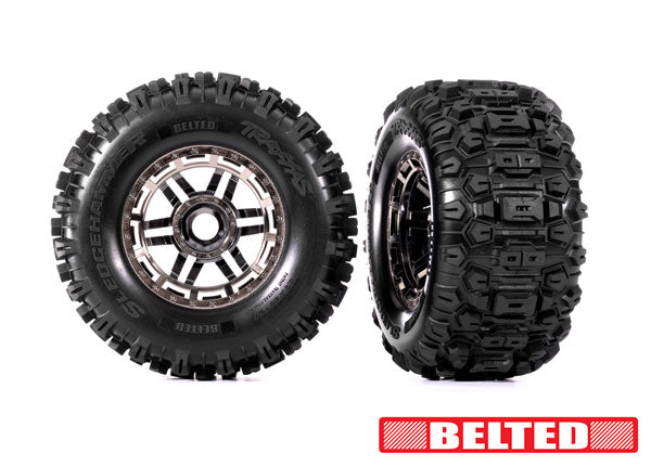 Traxxas 8979A T&W Blk Chrm Whl Sldghmr At Tire