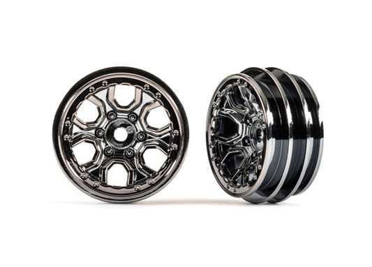 Traxxas 9770-Blkcr Wheels Black Chrm 1.0 (2)