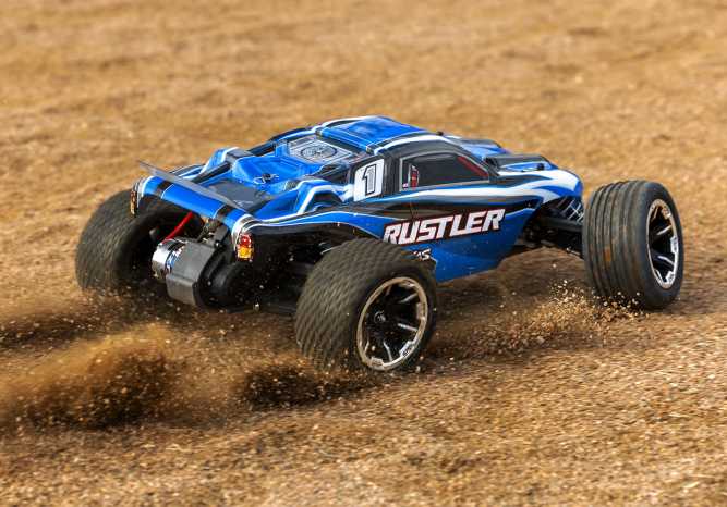 Traxxas 67097-4-Blue Rustler 4X4 Ultimate